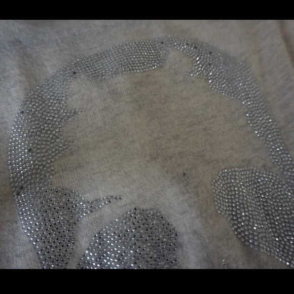 ZADIG & VOLTAIRE Sixtine Zip-Front Hooded Cashmere Sweatshirt Skull Small - Picture 11 of 12